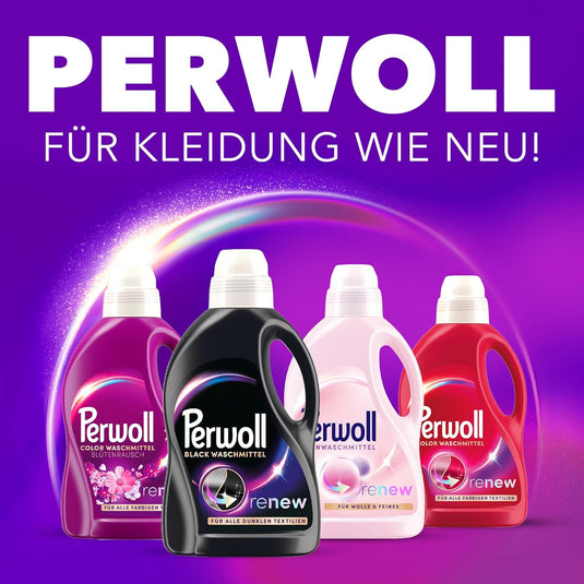 Perwoll Renew Black Lessive Liquide pour Vêtements Foncés (25 Lavages) 1,375 L