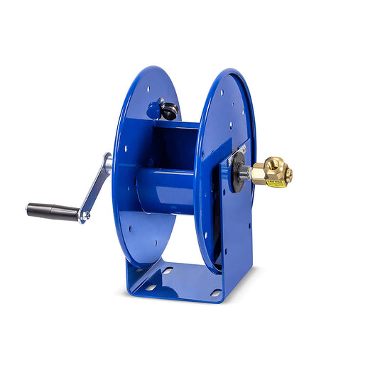 Coxreels 112-3-50 Compact Hand Crank Steel Hose Reel - 4,000 PSI - Holds 3/8 x 50' Length Hose - Perfect for Air Compressor, Garden, Pressure