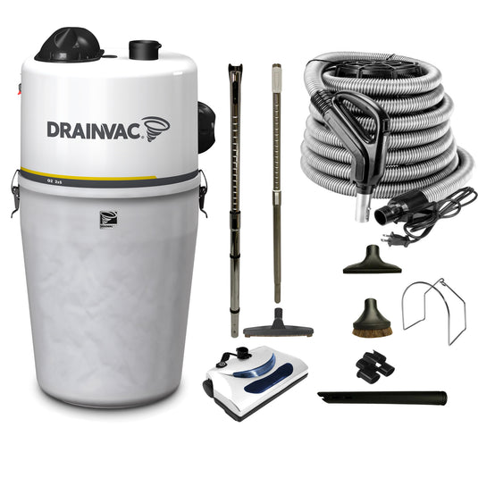 Are you looking for a powerful central vacuum system that makes cleaning a large house easy? Then think no more, this two-motor central vacuum is the perfect solution for you. This unit generates high suction power with two 520 AW motors, making it ideal for cleaning surfaces up to 8,500 square feet.